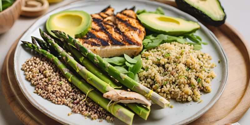 A plate of organic asparagus
